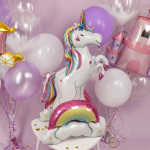 Шар 3D (37''/94 см) Фигура на подставке, Нежный единорог, 1 шт. в уп., 23994