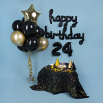 Свечи Буквы Happy Birthday, Яркий микс, 2,5 см, 1 шт. с держат., 132519