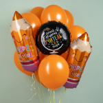 Шар (29''/74 см) Фигура, Школьный карандаш, Оранжевый, 1 шт. в уп., 20393P