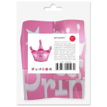 Шар с клапаном (17''/43 см) Мини-фигура, Корона, С Днем Рождения, Принцесса, Розовый, 5 шт. в уп. (ц, 17225S5