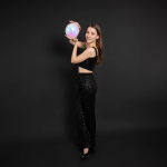 Шар 3D (10''/25 см) Мини-сфера, Жемчужный, Хамелеон, 1 шт. в уп., 24949