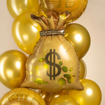 Шар (33''/84 см) Фигура, Денежный мешок, 1 шт. в уп., 27029P