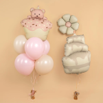 Шар (37''/94 см) Фигура, Торт, Кремовый, Сатин, 1 шт., 24766