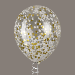 Конфетти купаж, Круг, фольга и тишью, Золотой микс, Металлик, 1 см, 50 г., 6015221