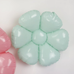 Шар (28''/71 см) Цветок, Ромашка (надув воздухом), Бирюзовый, 1 шт., 23231