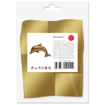 Шар с клапаном (17''/43 см) Мини-фигура, Дельфин, Золото, Сатин, 5 шт. в уп. (цв.этик.), 26078S5