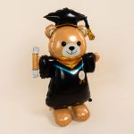 Шар 3D (61''/155 см) Мишка Выпускник, 1 шт. в уп., 27287
