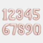 Шар (40''/102 см) Цифра, 3, Винтажная роза, Сатин, 1 шт. в уп., 26713