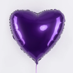 Шар (18''/46 см) Сердце, Фиолетовый, 1 шт., 201500V