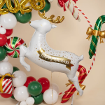 Шар (45''/114 см) Фигура, Новогодний олень, 1 шт., 26949