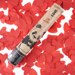 Пневмохлопушка (12/30 см), Панда, Сердца тишью, Красный, 1 шт., 823143