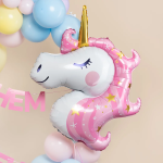 Шар (43''/109 см) Фигура, Голова, Звездный Единорог, Розовый, 1 шт., 27387