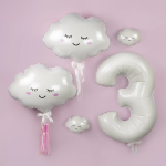 Шар (27''/69 см) Фигура, Облако, Белый, 1 шт., 901842