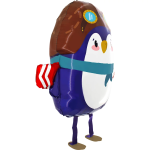 Шар 3D (24''/61 см) Ходячая Фигура, Пингвиненок Пилот, 1 шт. в уп., GPW07-P