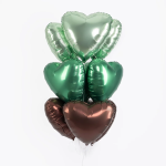 Шар (19''/48 см) Сердце, Каштан, Бохо, 1 шт., 940387