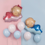 Шар (39''/99 см) Фигура, Малыш Мальчик на облаке, 1 шт. в уп., 24886P