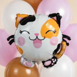 Шар (23''/58 см) Фигура, Счастливый котик, 1 шт., 27629