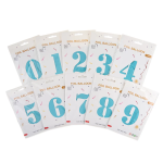 Шар (40''/102 см) Цифра, 8, Голубой, Матовый, 1 шт. в уп., 24118