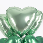 Шар (19''/48 см) Сердце, Шалфей, Бохо, 1 шт., 228416