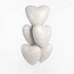 Шар (19''/48 см) Сердце, Мистик, Пудра, Сатин, 1 шт., 222148