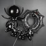 Шар (37''/94 см) Фигура, Летучая мышь (надув воздухом), Черный, 1 шт., 23709