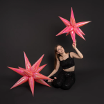 Шар 3D (40''/102 см) Звезда, Составная, Розовый, Хамелеон, 1 шт. в уп., 24997