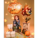 Шар (35''/89 см) Фигура, Кленовый лист, Голография, 1 шт., 25144GH