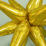 Шар 3D (26''/66 см) Звезда, Составная, Золото, Голография, 1 шт. в уп., 23966