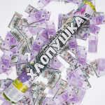 Пневмохлопушка (16/40 см), Деньги, Доллары и Евро, 1 шт., 8240Money