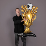 Шар 3D (59''/150 см) Фигура на подставке, Кубок Чемпиона, Футбольный мяч, 1 шт. в уп., 27281