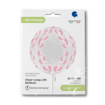 Шар 3D (19''/48 см) Сфера, Ножка малышки, Прозрачный/Розовый, Кристалл, 1 шт. в уп., G74012SVT-P