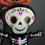 Шар 3D (36''/91 см) Фигура на подставке, Скелет Калавера, 1 шт. в уп., 23495