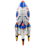 Шар 3D (22''/56 см) Фигура на подставке, Космическая ракета, 1 шт. в уп., 23726