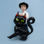 Шар (24''/61 см) Фигура 3D, Котенок, Черный, 1 шт. в уп., 24611