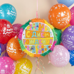 Пиньята складная, Круг, С Днем Рождения, 42*42*9 см, 1 шт. в упак. , 6231854-BX