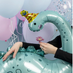 Шар (47''/119 см) Фигура 3D, Динозавр Бронтозавр в колпачке, 1 шт. в уп., 24555