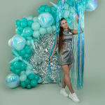 Шар 3D (26''/66 см) Звезда, Составная, Голубой, Хамелеон, 1 шт. в уп., 24913