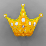 Шар (31''/79 см) Фигура, Корона, Золото, 1 шт. в уп., 220960