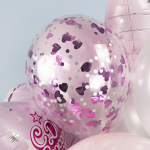 Конфетти фольга Сердце, Розовый, Металлик, 2,5 см, 50 г., 6015326