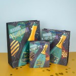 Пакет подарочный, 210гр, Happy Birthday, Дизайн №1, Металлик, 40*31*12 см, 1 шт., 503168