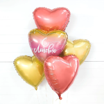 Шар (19''/48 см) Сердце, Светлое золото, 1 шт., 758137