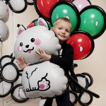 Шар (37''/94 см) Фигура, Белый песик, 1 шт. в уп., 26424