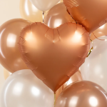 Шар (18''/46 см) Сердце, Оранжевый, Сатин, 1 шт., 27595