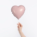 Набор шаров с клапаном (9''/23 см) Мини-сердце, Пыльная роза, 5 шт. в уп., 224968