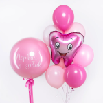 Шар (22''/56 см) Фигура, Зубик, Розовый, 1 шт. в уп., 15151P