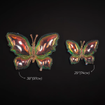 Шар (38''/97 см) Фигура, Бабочка (надув воздухом), Прозрачный, Хамелеон, 1 шт. в уп., 24979