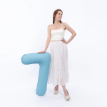 Шар (40''/102 см) Цифра, 7 Slim, Светло-голубой, Матовый, 1 шт. в уп., B901917MAB