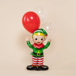 Шар 3D (31''/79 см) Фигура на подставке, Новогодний эльф, 1 шт. в уп., 26853