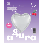 Шар (36''/91 см) Сердце, Белый блеск, 1 шт. в уп., 940820