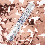 Пневмохлопушка (12/30 см), Вместе Навсегда!, Сердца фольга, Розовое Золото, 1 шт., 823144